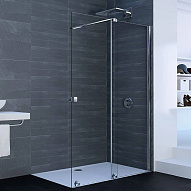 XT0205.069.321 XTENSA Односекционная раздвижная дверь Walk-In 1201-1400 X 2000 мм с неподвижным сегментом, крепление справа, стекло прозрачное 500_191_1429358